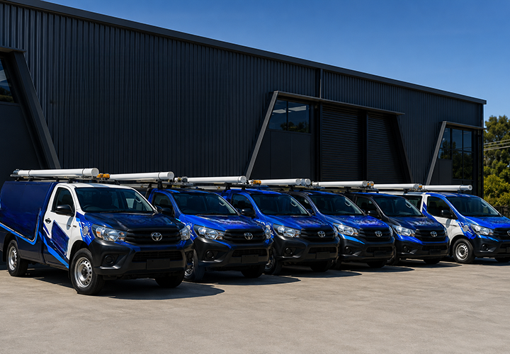 Fleet of Beecroft Blocked Drains plumbing vans